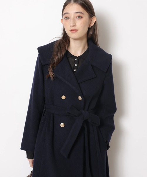 セール】ワイドカラーバックフレアコート（ダウンジャケット/コート