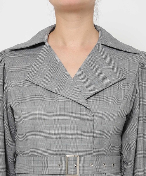 HARE(ハレ)の「アウターライクチェックワンピース(HARE)(ワンピース・レディース・ライトグレー/チャコールグレー・FREE)」の18枚目の写真