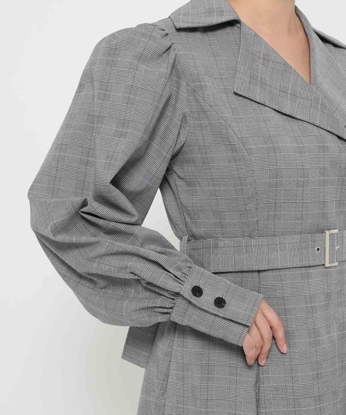 HARE(ハレ)の「アウターライクチェックワンピース(HARE)(ワンピース・レディース・ライトグレー/チャコールグレー・FREE)」の19枚目の写真