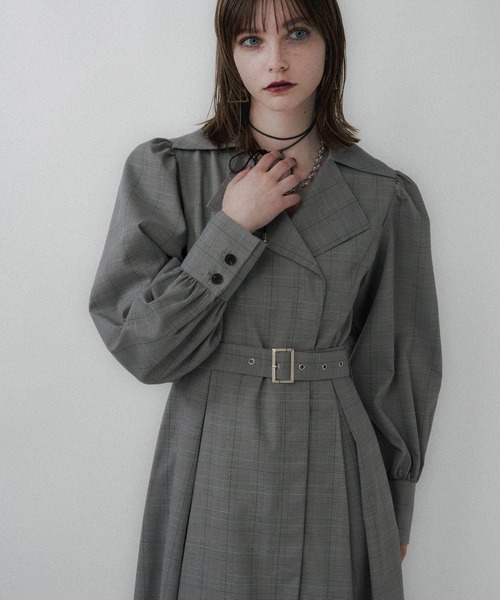 HARE(ハレ)の「アウターライクチェックワンピース(HARE)(ワンピース・レディース・ライトグレー/チャコールグレー・FREE)」の10枚目の写真