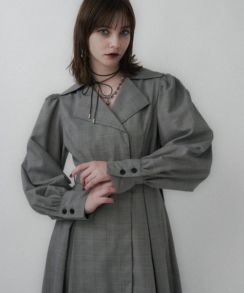 HARE(ハレ)の「アウターライクチェックワンピース(HARE)(ワンピース・レディース・ライトグレー/チャコールグレー・FREE)」の11枚目の写真