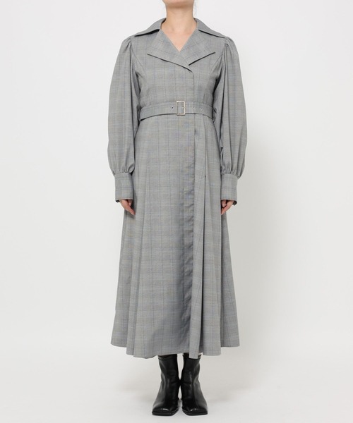 HARE(ハレ)の「アウターライクチェックワンピース(HARE)(ワンピース・レディース・ライトグレー/チャコールグレー・FREE)」の15枚目の写真