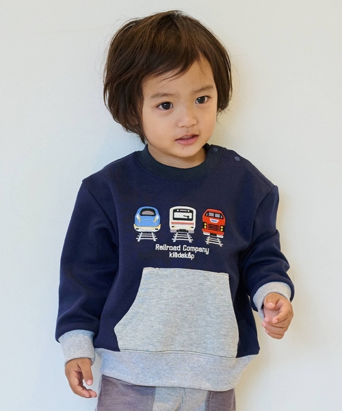 セール】正面電車配色トレーナー（スウェット）｜kladskap（クレード
