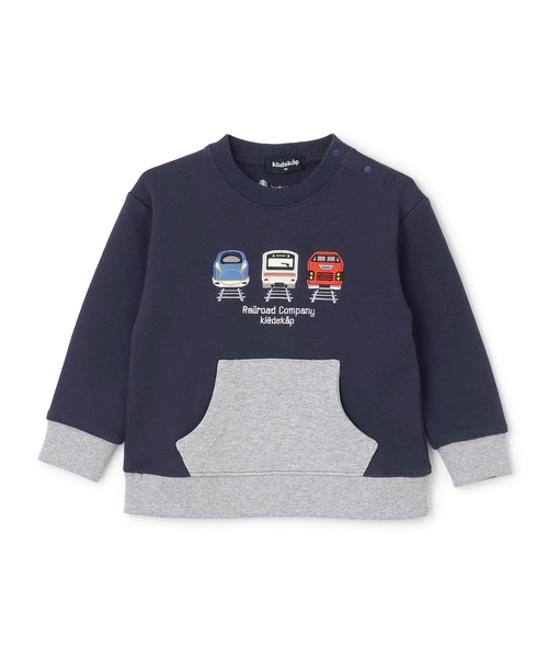 kladskap(クレードスコープ)の「正面電車配色トレーナー(スウェット・キッズ・レッド/ネイビー・90cm/80cm/100cm/110cm/130cm/120cm)」の9枚目の写真