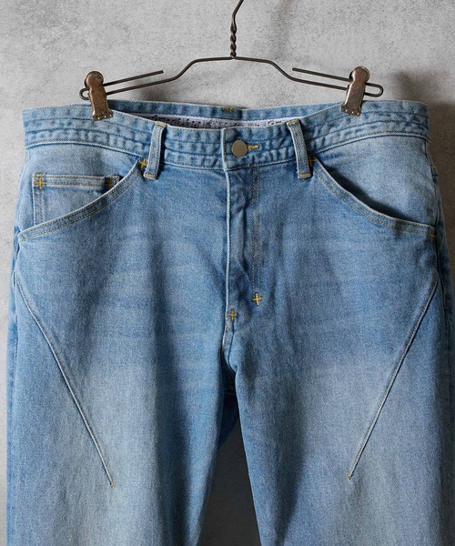 TAPERED SKINNY DENIM JEANS VINTAGE WASH / テーパード
