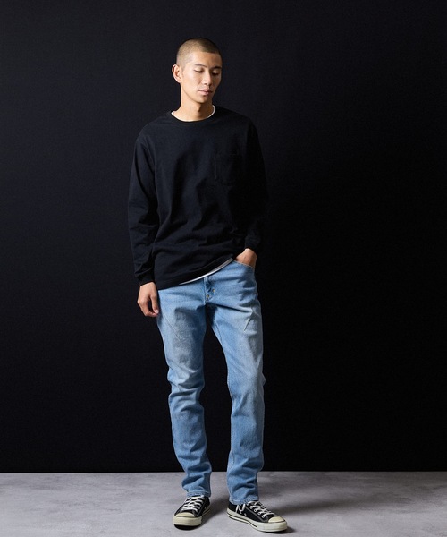 NUMBER (N)INE（ナンバーナイン）の「TAPERED SKINNY DENIM JEANS VINTAGE WASH / テーパード スキニー デニムパンツ ヴィンテージ ウォッシュ（デニムパンツ・メンズ・ライトインディゴブルー・4/3/2）」の16枚目の写真