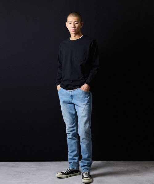 NUMBER (N)INE（ナンバーナイン）の「TAPERED SKINNY DENIM JEANS VINTAGE WASH / テーパード スキニー デニムパンツ ヴィンテージ ウォッシュ（デニムパンツ・メンズ・ライトインディゴブルー・4/3/2）」の17枚目の写真