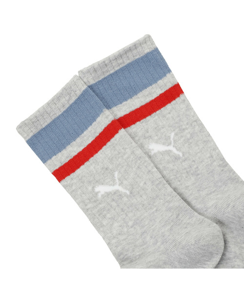 PUMA(プーマ)の「PUMA プーマ ユニセックス プーマ ペア ファッション ソックス 1足 PUMA UNISEX(ソックス/靴下・メンズ・グレー系その他/ブラック×レッド/ピンク・23.0cm/27.0cm/25.0cm)」の4枚目の写真