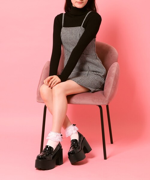 cs T&P(シーエスティーアンドピー)の「厚底ローファーパンプス(パンプス・レディース・ブラック系1/ブラック・S/M/L/LL)」の3枚目の写真
