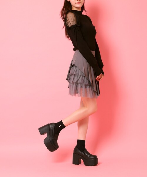 cs T&P(シーエスティーアンドピー)の「厚底ローファーパンプス(パンプス・レディース・ブラック系1/ブラック・S/M/L/LL)」の5枚目の写真