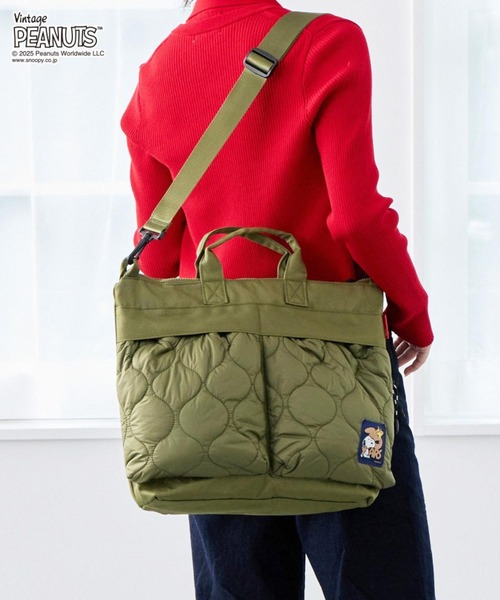 ROOTOTE（ルートート）の「【PEANUTSコミック誕生75周年記念商品】ルートート / IP.A4アーキャトルワイド.パフ..Peanuts-0R（ショルダーバッグ・レディース・ブラック/カーキ・FREE）」の11枚目の写真
