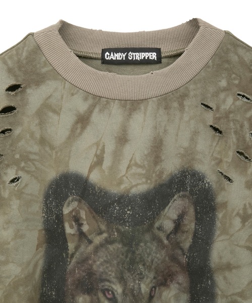 WOLFY DAMAGE TIE DYE スウェット WOLFY DAMAGE TIE DYE スウェット