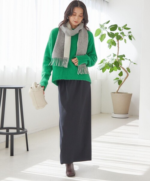 SHIPS（シップス）の「カシミヤ リバーシブル マフラー（マフラー・レディース・オフホワイト/ダークグレー/ライトグレー/ベージュ系/ピンク/ライトブルー・ONE SIZE）」の21枚目の写真