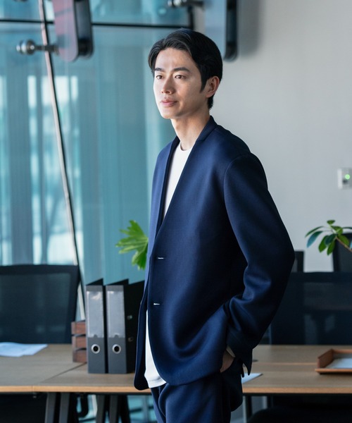 テックスウェット カラーレスジャケット（ノーカラージャケット