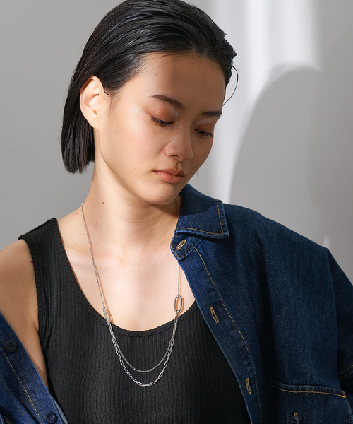 collex(コレックス)の「【dignif】【金属アレルギー対応】ミックスチェーンポイントネックレス(ネックレス・レディース・ゴールド/シルバー・フリー)」の12枚目の写真