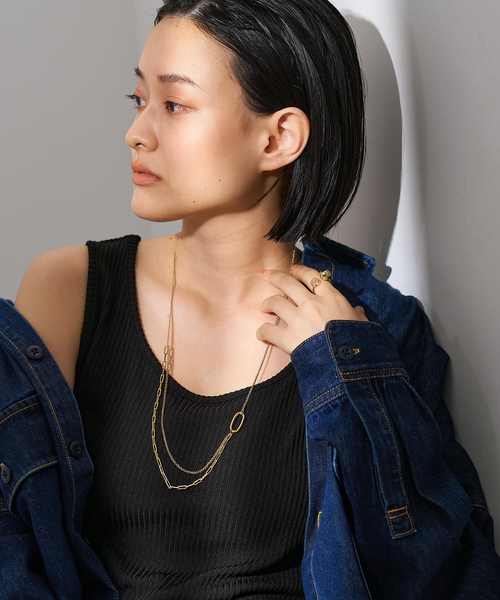 collex(コレックス)の「【dignif】【金属アレルギー対応】ミックスチェーンポイントネックレス(ネックレス・レディース・ゴールド/シルバー・フリー)」の16枚目の写真