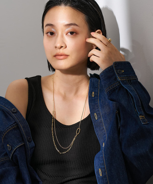 collex(コレックス)の「【dignif】【金属アレルギー対応】ミックスチェーンポイントネックレス(ネックレス・レディース・ゴールド/シルバー・フリー)」の17枚目の写真