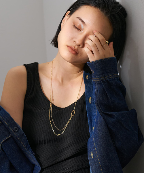 collex(コレックス)の「【dignif】【金属アレルギー対応】ミックスチェーンポイントネックレス(ネックレス・レディース・ゴールド/シルバー・フリー)」の18枚目の写真