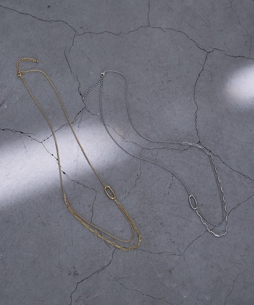 collex(コレックス)の「【dignif】【金属アレルギー対応】ミックスチェーンポイントネックレス(ネックレス・レディース・ゴールド/シルバー・フリー)」の3枚目の写真