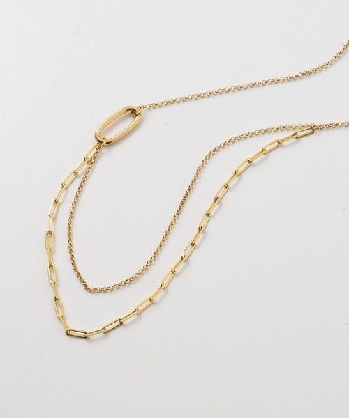 collex(コレックス)の「【dignif】【金属アレルギー対応】ミックスチェーンポイントネックレス(ネックレス・レディース・ゴールド/シルバー・フリー)」の9枚目の写真