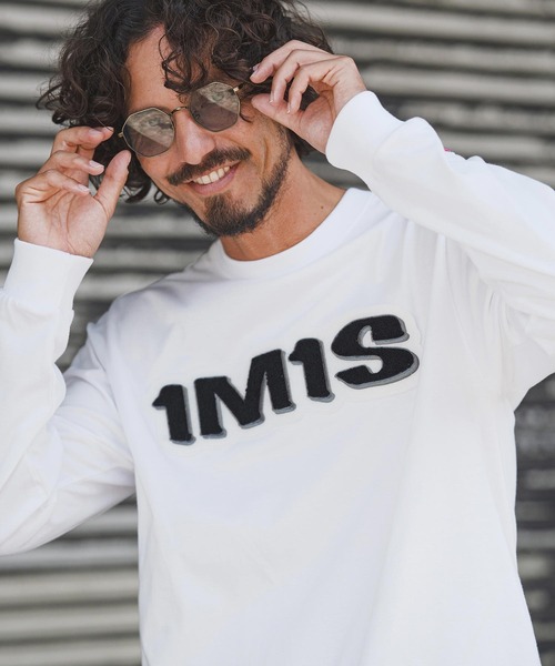 1minute 1second（ワンミニットワンセカンド）の「mlt5442-1M1S chenille embroidered patch long sleeve cut&sewn ロングスリーブカットソー(1M25F360)（Tシャツ/カットソー・メンズ・ホワイト/チャコール/ブラック・XL/L/M/S）」の2枚目の写真