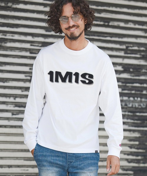 1minute 1second（ワンミニットワンセカンド）の「mlt5442-1M1S chenille embroidered patch long sleeve cut&sewn ロングスリーブカットソー(1M25F360)（Tシャツ/カットソー・メンズ・ホワイト/チャコール/ブラック・XL/L/M/S）」の4枚目の写真