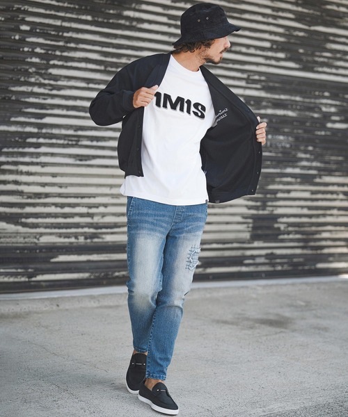1minute 1second（ワンミニットワンセカンド）の「mlt5442-1M1S chenille embroidered patch long sleeve cut&sewn ロングスリーブカットソー(1M25F360)（Tシャツ/カットソー・メンズ・ホワイト/チャコール/ブラック・XL/L/M/S）」の6枚目の写真