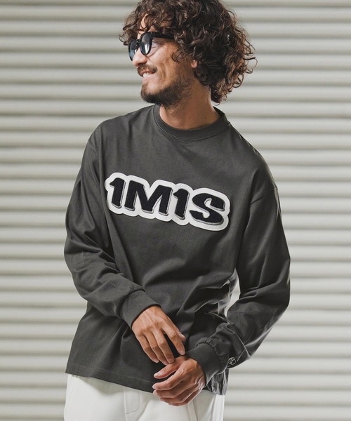 1minute 1second(ワンミニットワンセカンド)の「mlt5442-1M1S chenille embroidered patch long sleeve cut&sewn ロングスリーブカットソー(1M25F360)(Tシャツ/カットソー・メンズ・ホワイト/チャコール/ブラック・XL/L/M/S)」の8枚目の写真