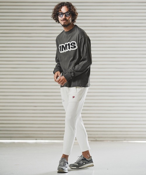 1minute 1second（ワンミニットワンセカンド）の「mlt5442-1M1S chenille embroidered patch long sleeve cut&sewn ロングスリーブカットソー(1M25F360)（Tシャツ/カットソー・メンズ・ホワイト/チャコール/ブラック・XL/L/M/S）」の13枚目の写真