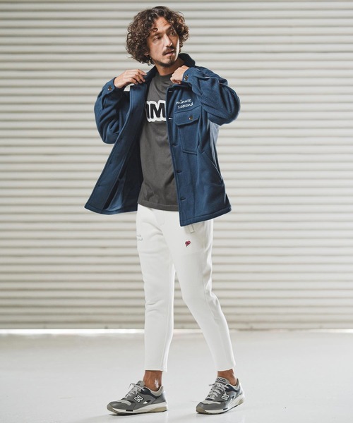 1minute 1second(ワンミニットワンセカンド)の「mlt5442-1M1S chenille embroidered patch long sleeve cut&sewn ロングスリーブカットソー(1M25F360)(Tシャツ/カットソー・メンズ・ホワイト/チャコール/ブラック・XL/L/M/S)」の15枚目の写真