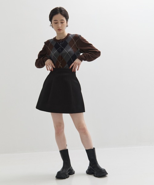 CLANE CONSTRUCTIVE MINI SKIRT サイズ0 CLANE - ミニスカート - CONSTRUCTIVE MINISKIRT - BLACK