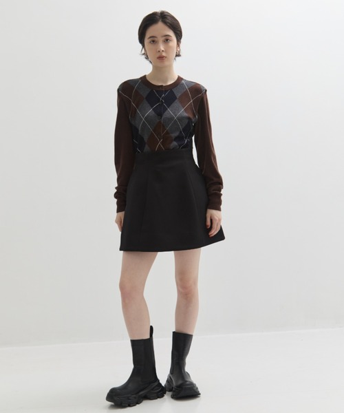 【タグあり　試着のみ】 CLANE MINI SKIRT CLANE/クラネ】CONSTRUCTIVE MINI SKIRT/ミニスカート（スカート