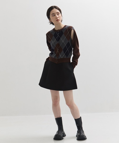 CLANE/クラネ】CONSTRUCTIVE MINI SKIRT/ミニスカート（スカート