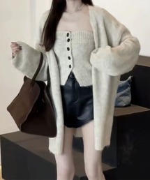 SPIGA(スピーガ)のニットキャミソール+カーディガンセット(アンサンブル)