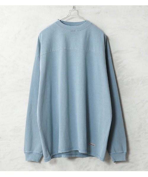 WAIPER.inc(ワイパーインク)の「Goodwear グッドウェア 2W7-65205 USAコットン ガーメントダイ L/S FOOTBALL Tシャツ SUPER BIG(Tシャツ/カットソー・メンズ・イエロー/グリーン系その他/ブルー系その他/チャコールグレー/ピンク系その他・S/M/L/XL)」の3枚目の写真