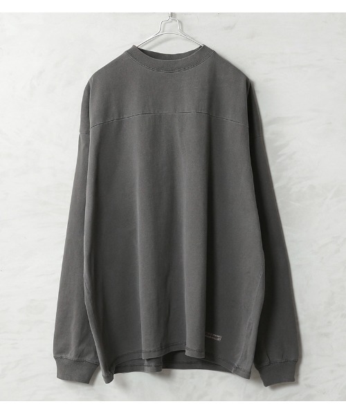 WAIPER.inc(ワイパーインク)の「Goodwear グッドウェア 2W7-65205 USAコットン ガーメントダイ L/S FOOTBALL Tシャツ SUPER BIG(Tシャツ/カットソー・メンズ・イエロー/グリーン系その他/ブルー系その他/チャコールグレー/ピンク系その他・S/M/L/XL)」の1枚目の写真