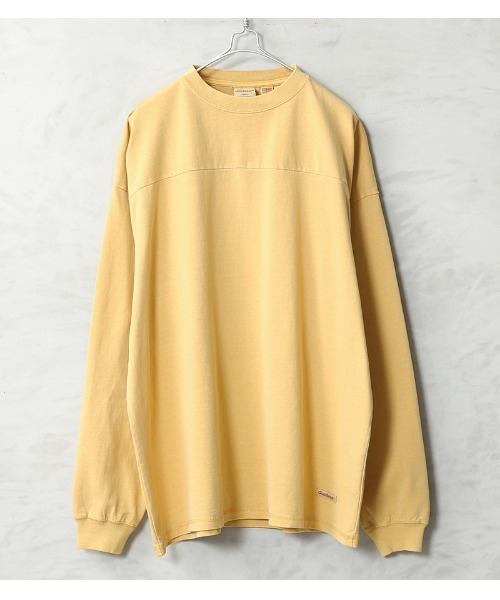 WAIPER.inc(ワイパーインク)の「Goodwear グッドウェア 2W7-65205 USAコットン ガーメントダイ L/S FOOTBALL Tシャツ SUPER BIG(Tシャツ/カットソー・メンズ・イエロー/グリーン系その他/ブルー系その他/チャコールグレー/ピンク系その他・S/M/L/XL)」の4枚目の写真