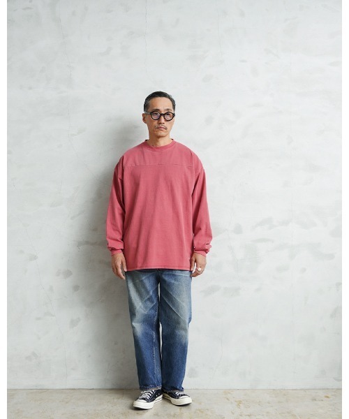 WAIPER.inc(ワイパーインク)の「Goodwear グッドウェア 2W7-65205 USAコットン ガーメントダイ L/S FOOTBALL Tシャツ SUPER BIG(Tシャツ/カットソー・メンズ・イエロー/グリーン系その他/ブルー系その他/チャコールグレー/ピンク系その他・S/M/L/XL)」の8枚目の写真