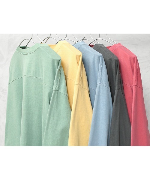 WAIPER.inc(ワイパーインク)の「Goodwear グッドウェア 2W7-65205 USAコットン ガーメントダイ L/S FOOTBALL Tシャツ SUPER BIG(Tシャツ/カットソー・メンズ・イエロー/グリーン系その他/ブルー系その他/チャコールグレー/ピンク系その他・S/M/L/XL)」の7枚目の写真
