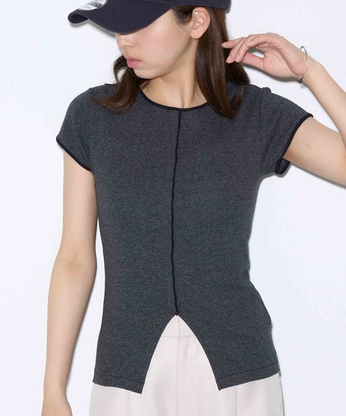 MILLER（ミラー）の「【Robert P. Miller】パネルリブ スリットTシャツ S/S RM261-2263（Tシャツ/カットソー・レディース・ブルー/アイボリー/ブラック/イエロー/ネイビー/レッド/ライトグレー/ブラウン/グリーン/その他5/その他3/その他2/レッド系その他2/その他4/その他6/マルチ・FREE）」の13枚目の写真