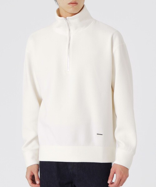 LOVELESS(ラブレス)の「ハーフジップトップス(Tシャツ/カットソー・メンズ・オフホワイト/ブラック・M/L)」の3枚目の写真