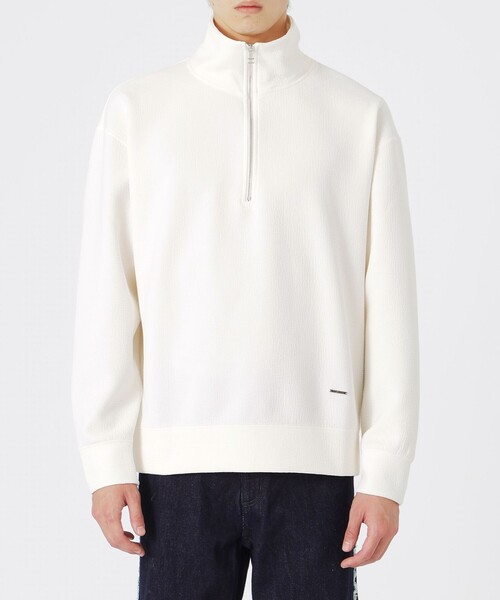 LOVELESS(ラブレス)の「ハーフジップトップス(Tシャツ/カットソー・メンズ・オフホワイト/ブラック・M/L)」の8枚目の写真