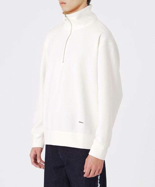 LOVELESS(ラブレス)の「ハーフジップトップス(Tシャツ/カットソー・メンズ・オフホワイト/ブラック・M/L)」の9枚目の写真