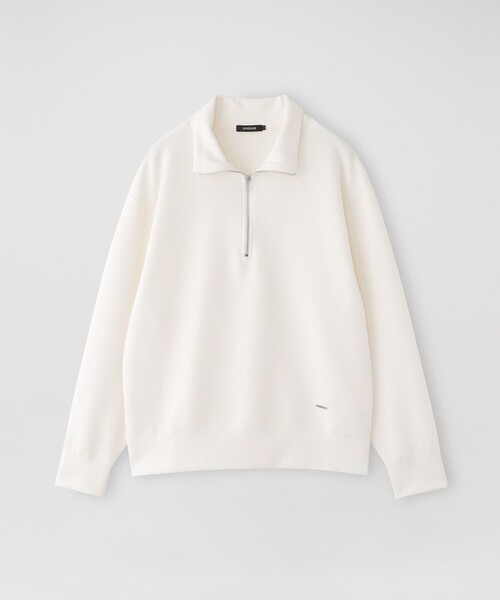 LOVELESS(ラブレス)の「ハーフジップトップス(Tシャツ/カットソー・メンズ・オフホワイト/ブラック・M/L)」の1枚目の写真