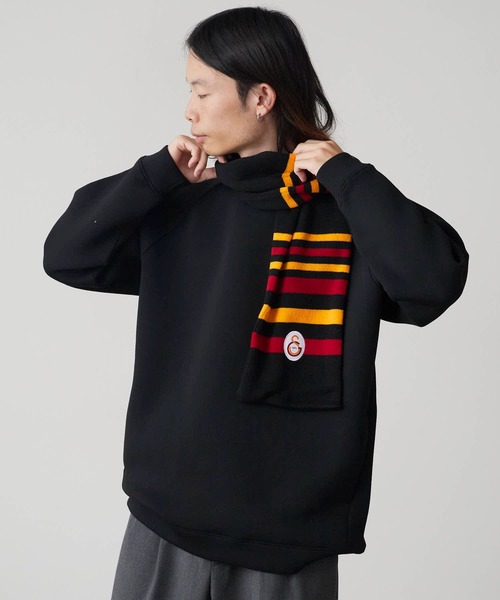 ROOPTOKYO（ループトウキョウ）の「Galatasaray Acrylic Football Scarf ガラタサライSK ジャガード フットボールマフラー（マフラー・メンズ・ブラック/ベージュ・FREE）」の3枚目の写真