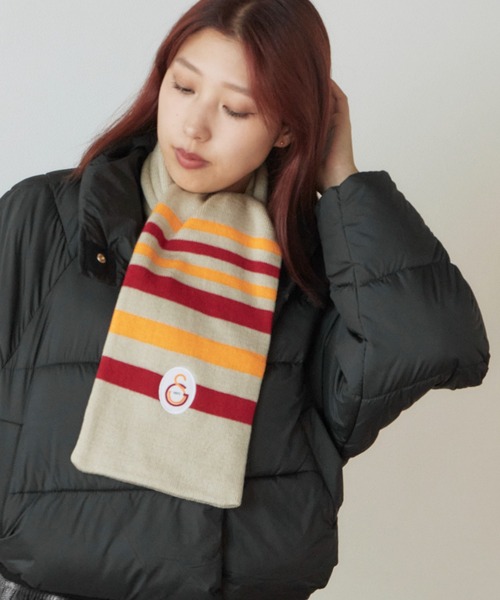 ROOPTOKYO（ループトウキョウ）の「Galatasaray Acrylic Football Scarf ガラタサライSK ジャガード フットボールマフラー（マフラー・メンズ・ブラック/ベージュ・FREE）」の19枚目の写真