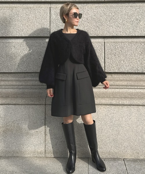 JENNE(ジェンヌ)の「ふわふわウールボレロ(カーディガン/ボレロ・レディース・アイボリー/モカ/ピンク/ターコイズブルー/ブラック・LARGE/MEDIUM/SMALL)」の9枚目の写真