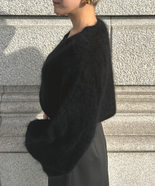 JENNE(ジェンヌ)の「ふわふわウールボレロ(カーディガン/ボレロ・レディース・アイボリー/モカ/ピンク/ターコイズブルー/ブラック・LARGE/MEDIUM/SMALL)」の10枚目の写真