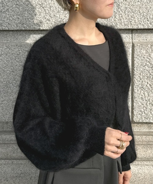 JENNE(ジェンヌ)の「ふわふわウールボレロ(カーディガン/ボレロ・レディース・アイボリー/モカ/ピンク/ターコイズブルー/ブラック・LARGE/MEDIUM/SMALL)」の13枚目の写真