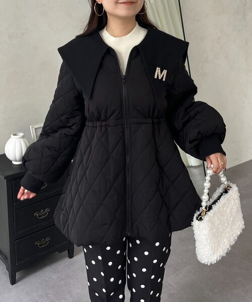 prose verse（プロズヴェール）の「ビッグカラーキルティングペプラムブルゾン（ブルゾン・レディース・ブラック・MEDIUM/LARGE）」の18枚目の写真